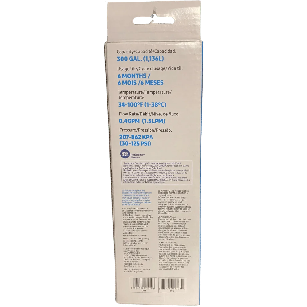 HAF-QIN/EXP 4-Pack Water Replacement for Filter New, Refrigerator Sealed DA97-17376B