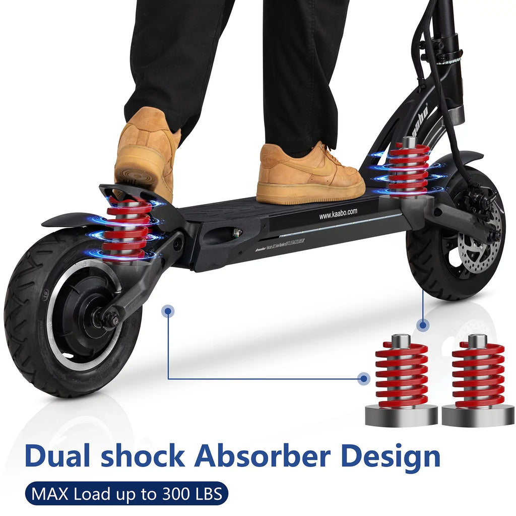 10,High Scooter Electric Scooter Speed for with Max Miles Range,Max motor 25 Black 19 500W,10 Kaabo Comfort Adults Mantis Performance MPH, Wheels inch Gear