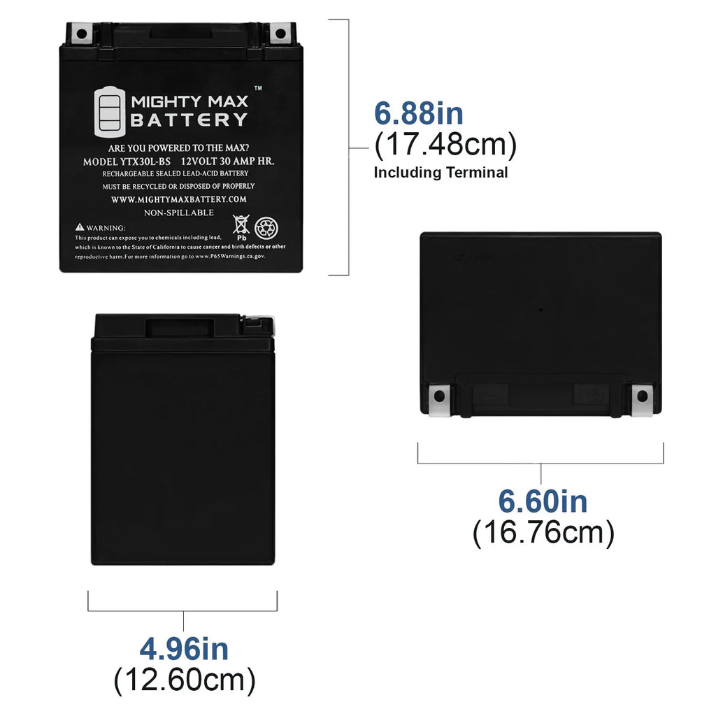 1500 07 BRP RXP 4Amp for Replacement YTX30L-BS + (sea-doo) Battery 12V Charger