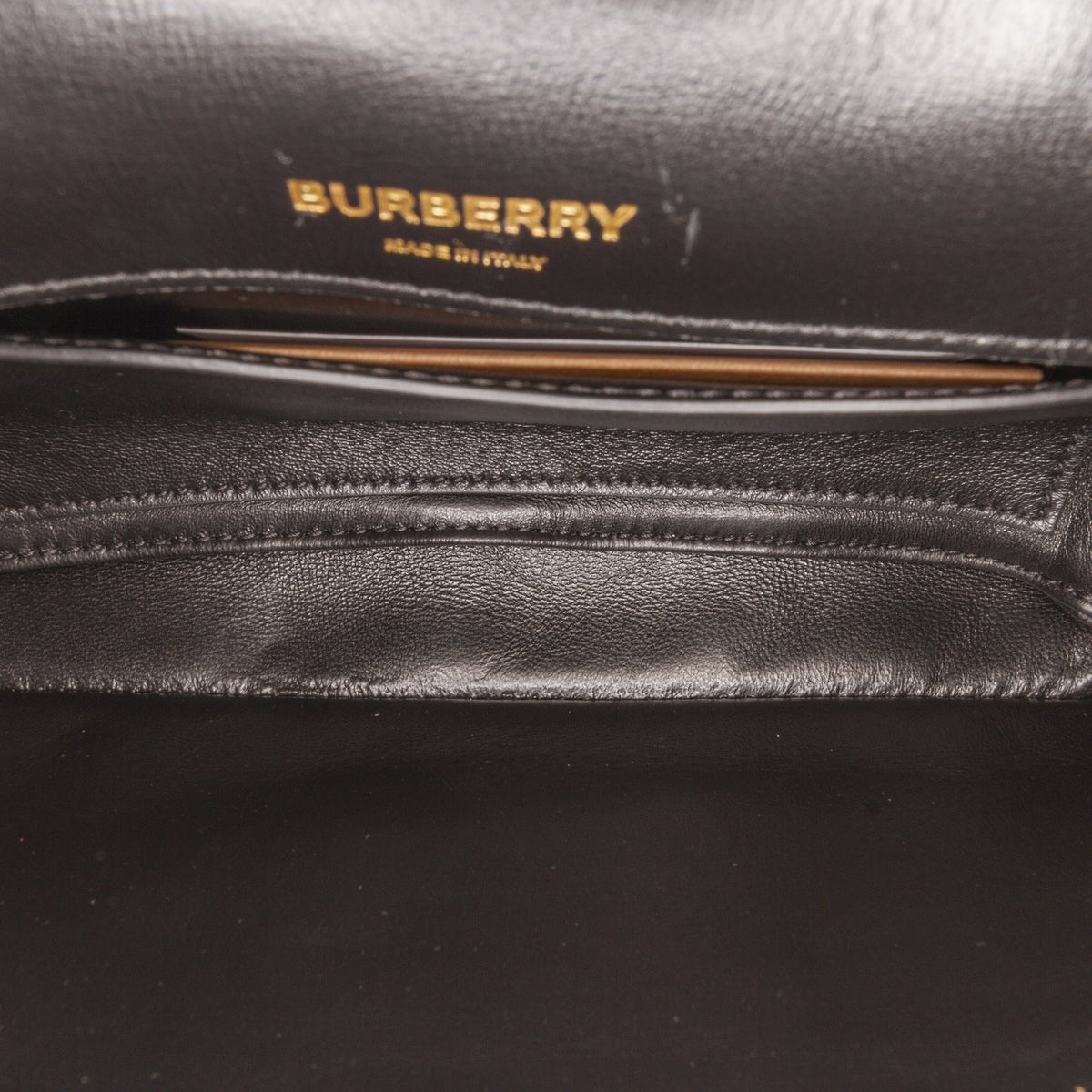 Bag Crossbody Sequin Burberry (Good) Calf Bag Leather Pre-Owned Black Unisex Authenticated Small Lola
