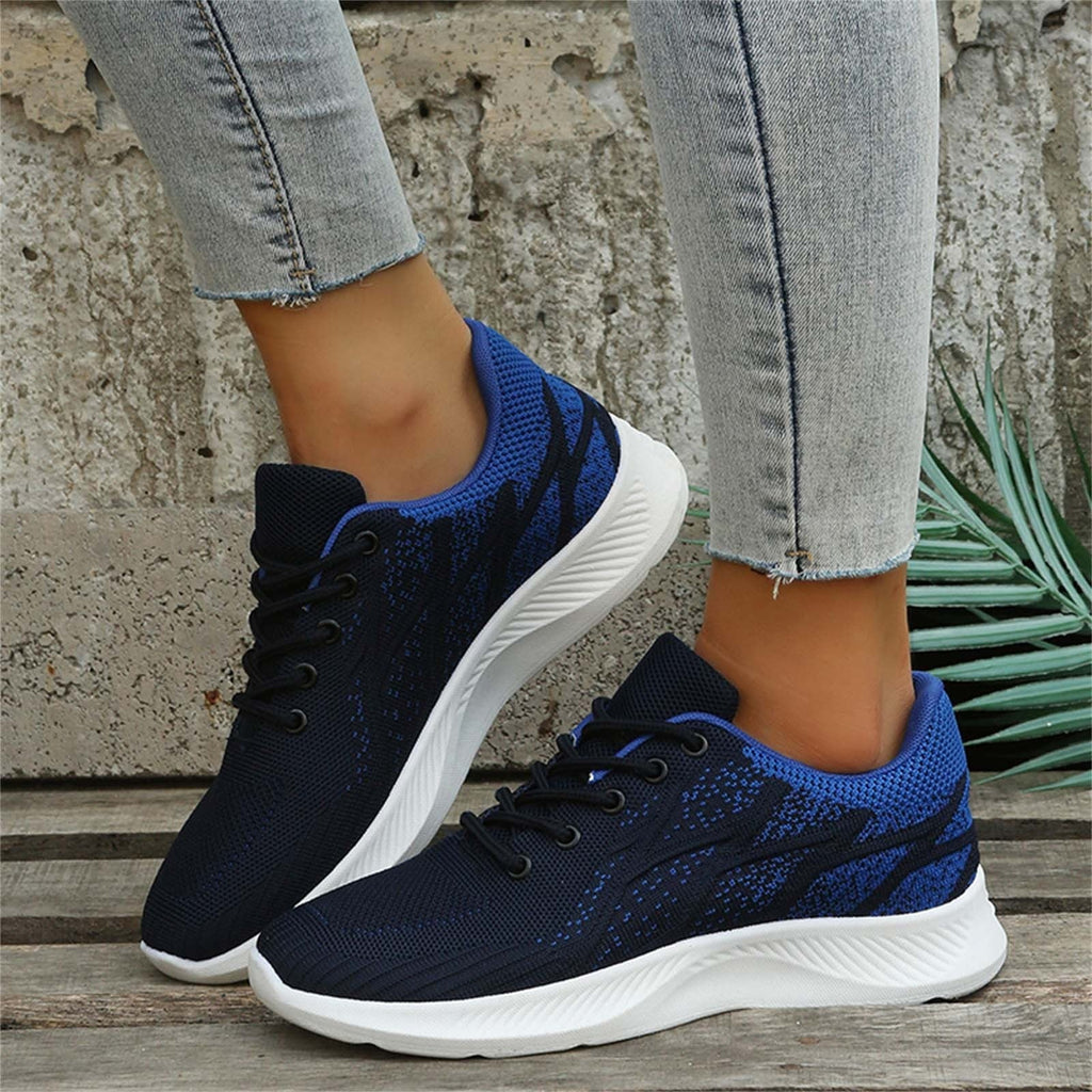 Sneakers Comfortable Sneakers Women 1/2 Pattern Lace and Cross Colorblock Size Autumn AdBFJAF Mesh 11 Breathable Women Shoes Up Fashion Summer and