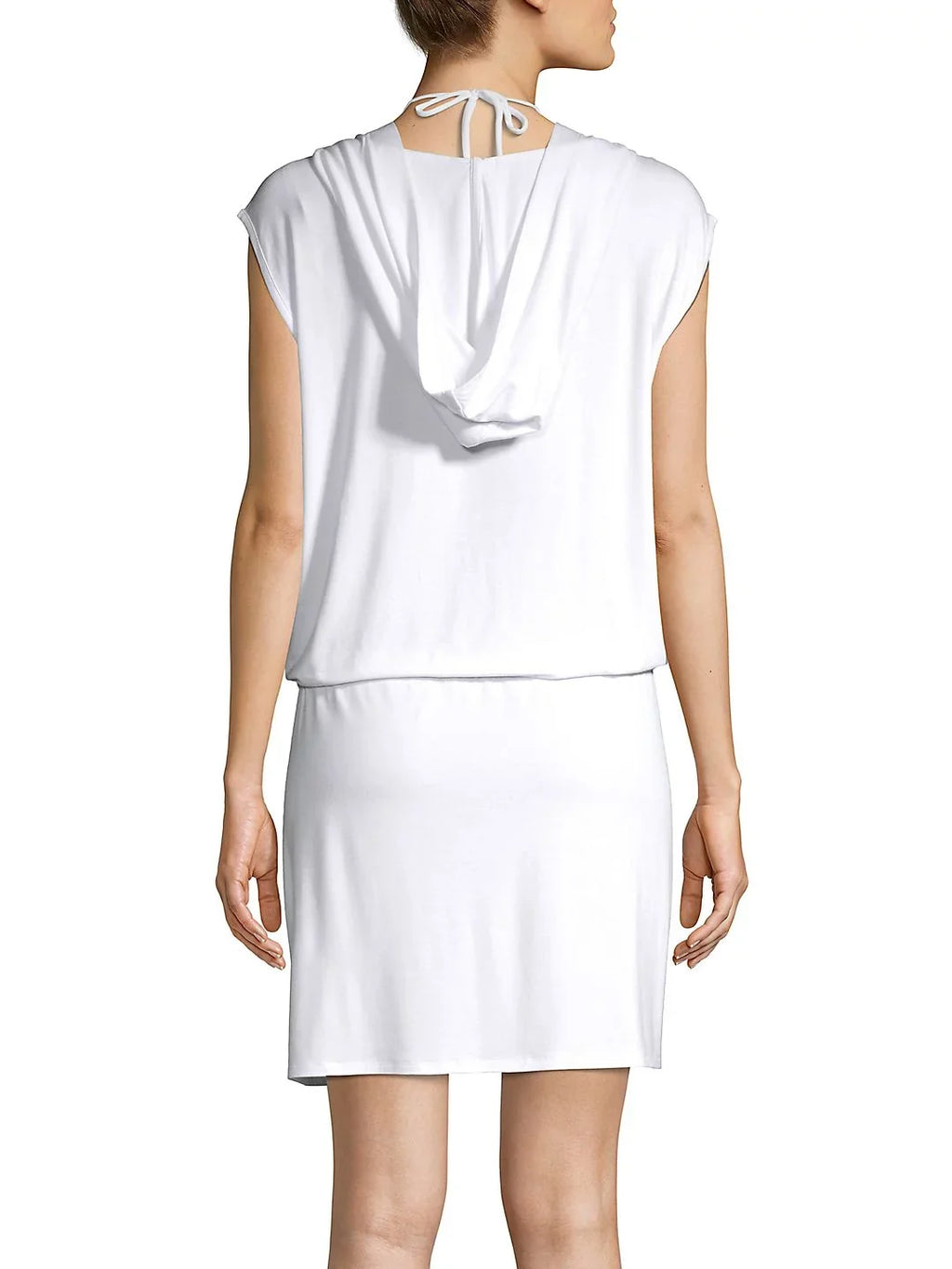 Swim Klein Calvin Cover-Up Dress White Cover-Up Womens L/XL Hooded