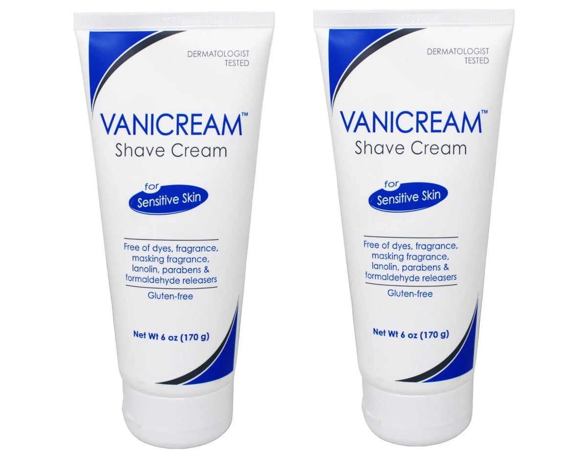 2 Sensitive Pack Vanicream Cream For Each 6oz Skin Shave