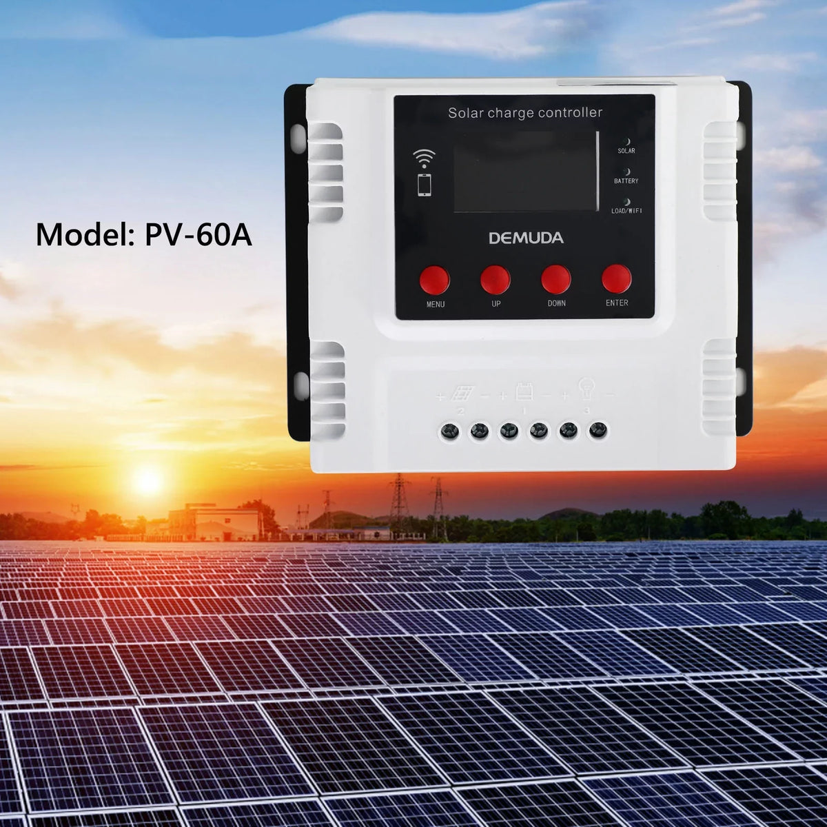 Lifepo4 Battery Gel 60A 48V 24V PWM Acid Solar Controller Charge For 12V Lead