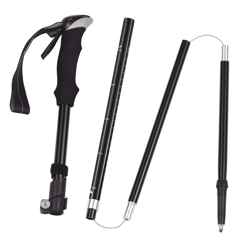 TOMSHOO Portable Hiking Backpacking Collapsible Set for and Trekking Sturdy Camping Pole Lightweight