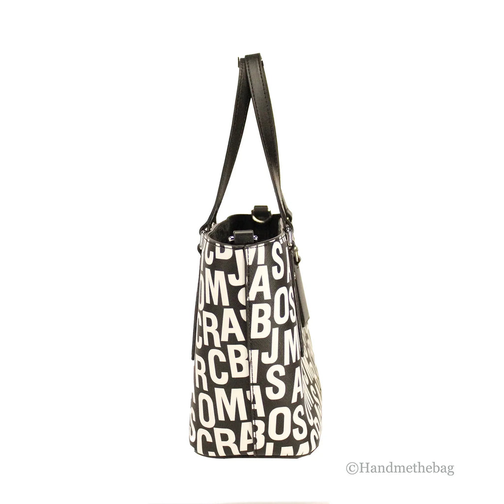 Monogram Leather Small Tote White Bag Marc Saffiano Black Crossbody Print Jacobs