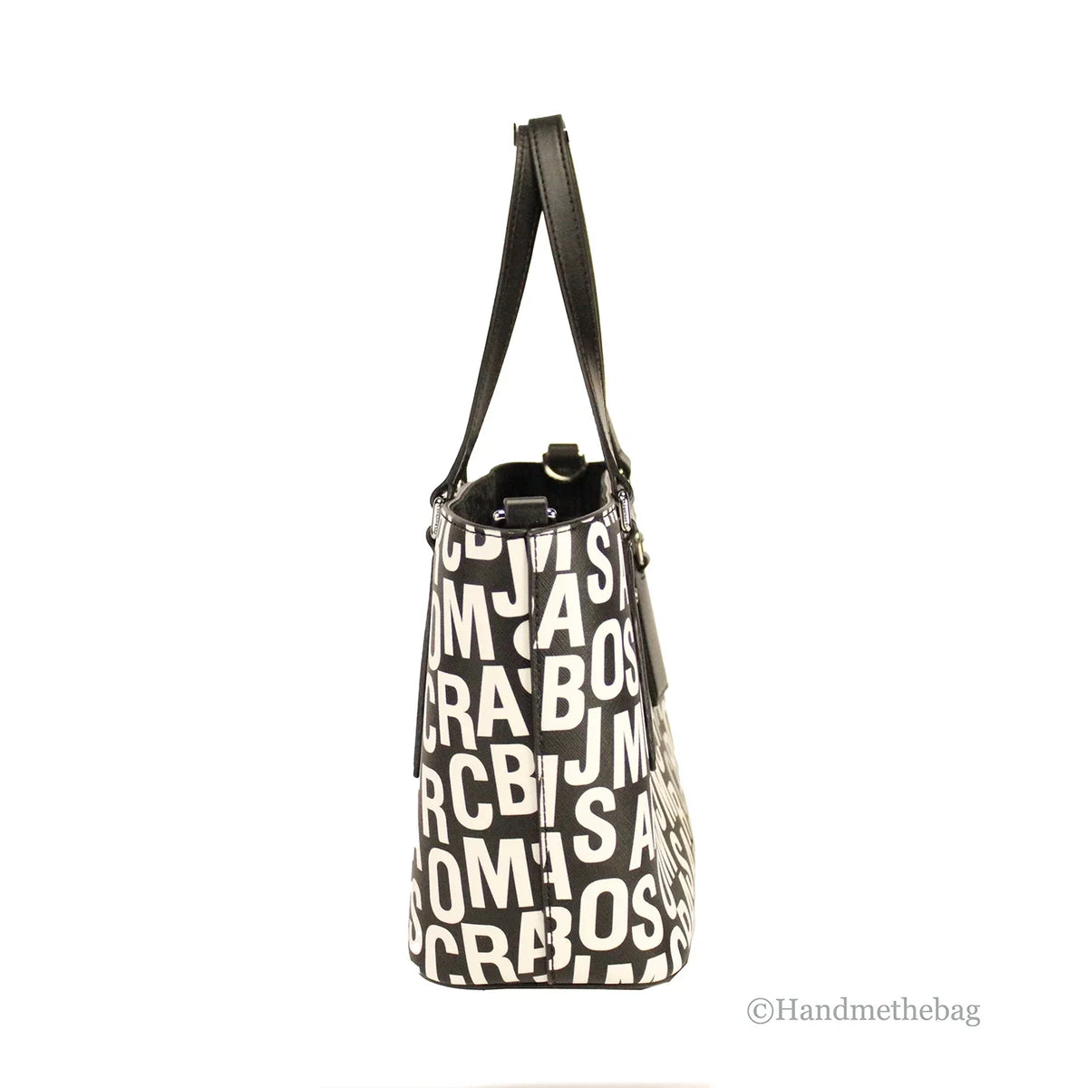 Monogram Leather Small Tote White Bag Marc Saffiano Black Crossbody Print Jacobs
