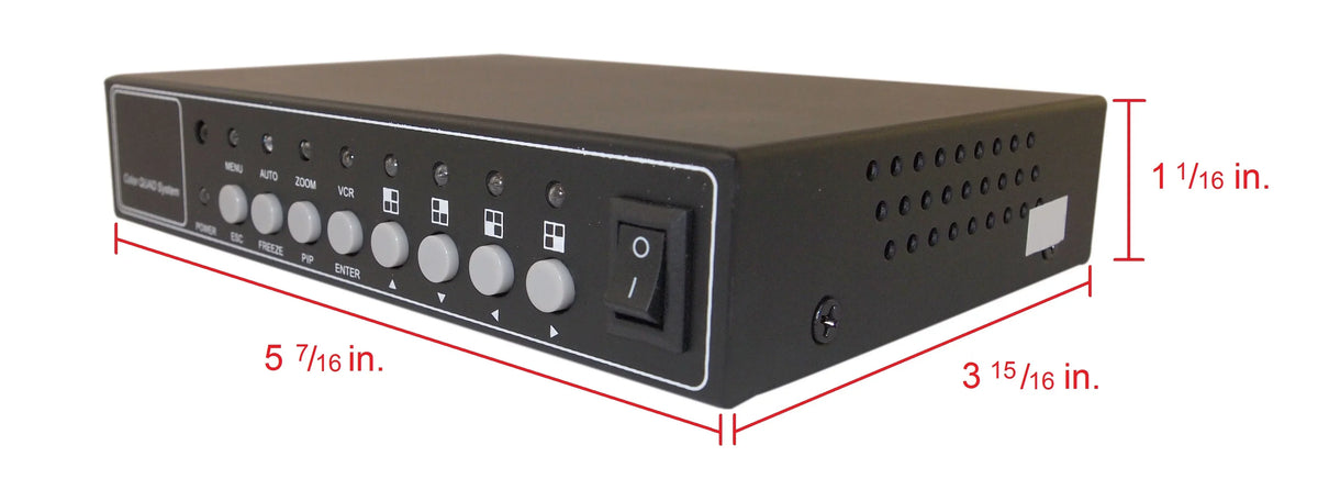 with Control (4 Remote Security CCTV Analog Camera Camera) adapter Real Channel Time Quad Processor / and Evertech Color 4 Splitter Port 2000mA