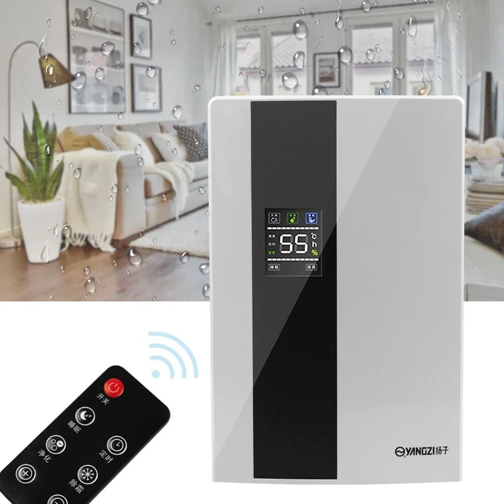 with Quiet Dehumidifier 2200ml and LCD TOOL1SHOoo Remote Water Dehumidifier Ultra Portable Tank