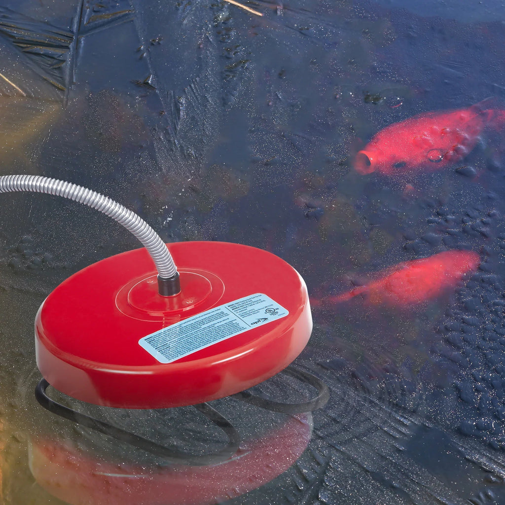 Red Heater, Deicer Stock Winter Floating API 1000 Watt & Thermostatic Tank
