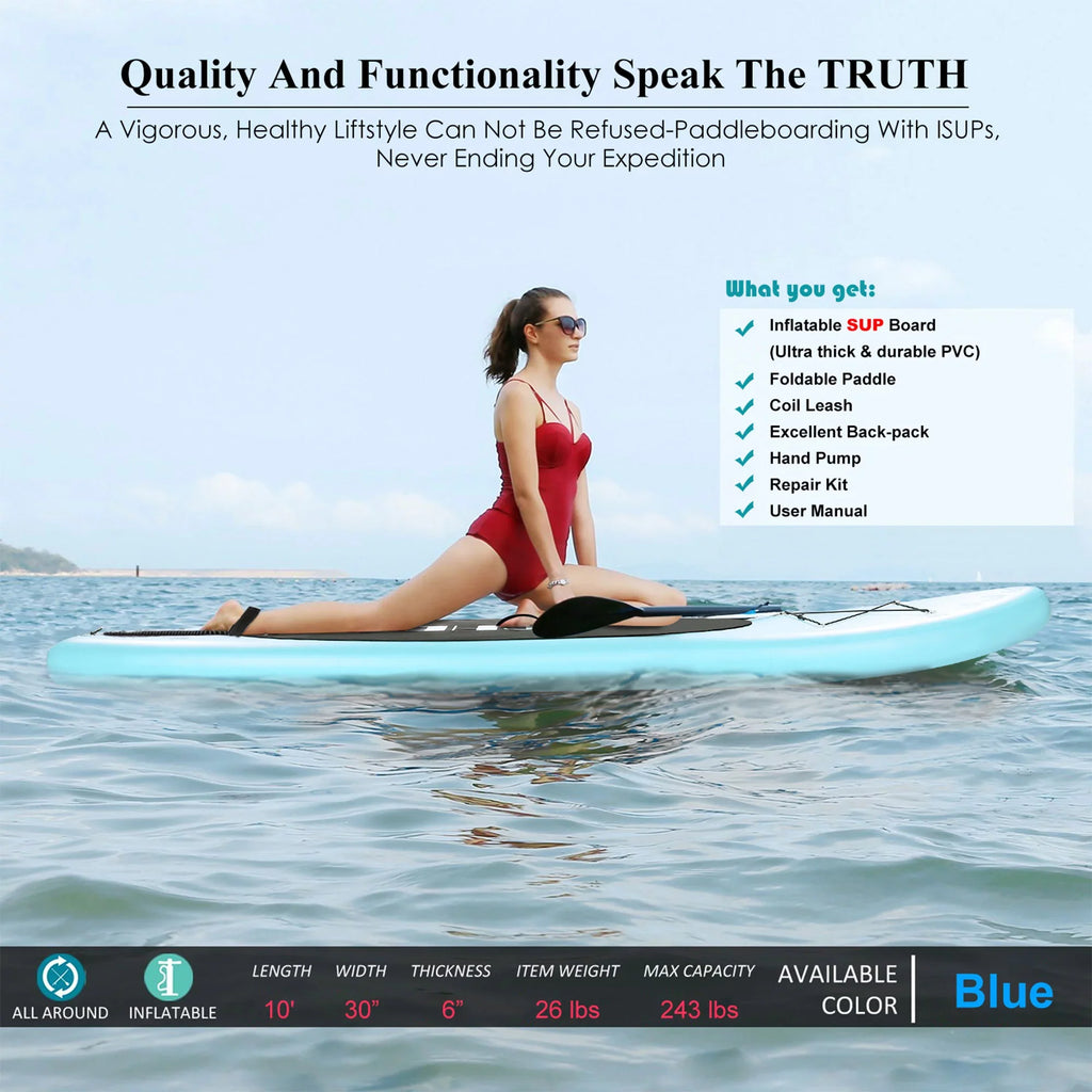 Board Blue Accessories, Up Paddle with Ancheer Inflatable Stand Lake iSUP