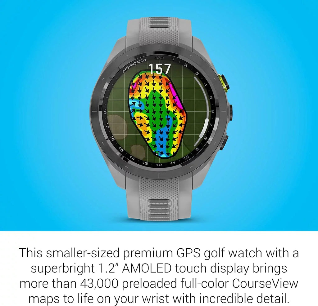 (47mm) with Garmin Black Approach Accessories S70,