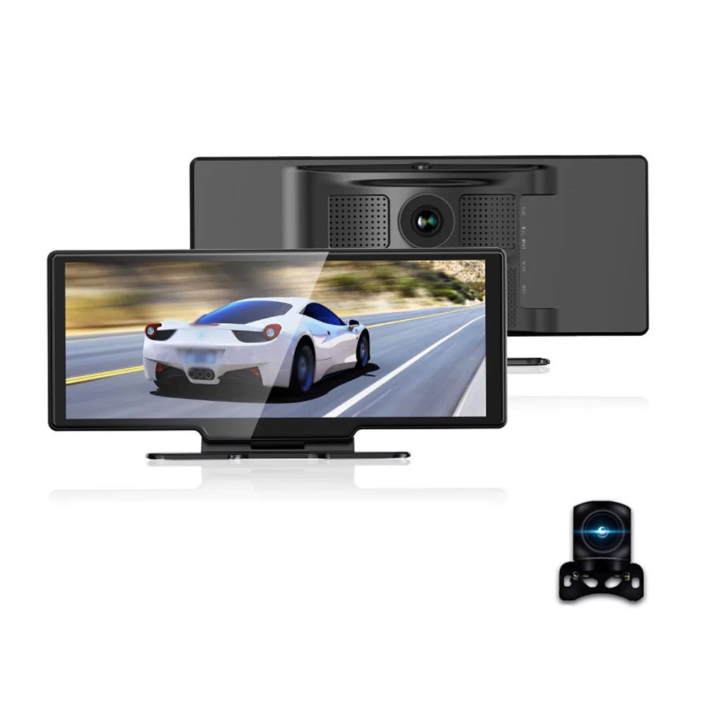 Monitor WiFi Recording for Support Recorder G-Sensing Calling Driving Loop Hands-Free Touchscreen 10.26 Android Rear Built-in DVR Camera Shinysix Parking Auto Dash Carplay 4K Inch Front with &