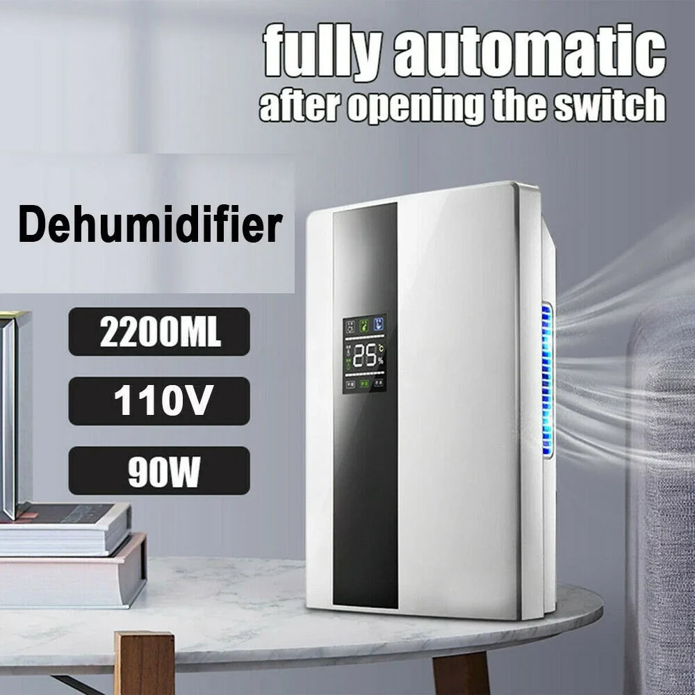 with Quiet Dehumidifier 2200ml and LCD TOOL1SHOoo Remote Water Dehumidifier Ultra Portable Tank