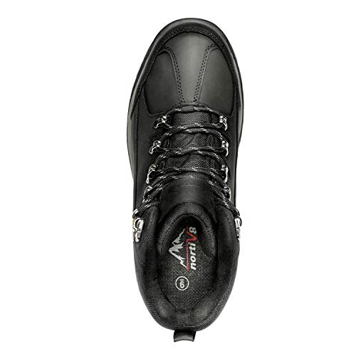Size 8 Boots Hiker Trekking Mid 10 Leather Outdoor Black Men's NORTIV Mountaineering Ankle Boots Hiking Waterproof M US