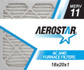 Aerostar Pack 6 Pleated Filter, Air Furnace Air Filter, 16x20x1 MERV 11 AC