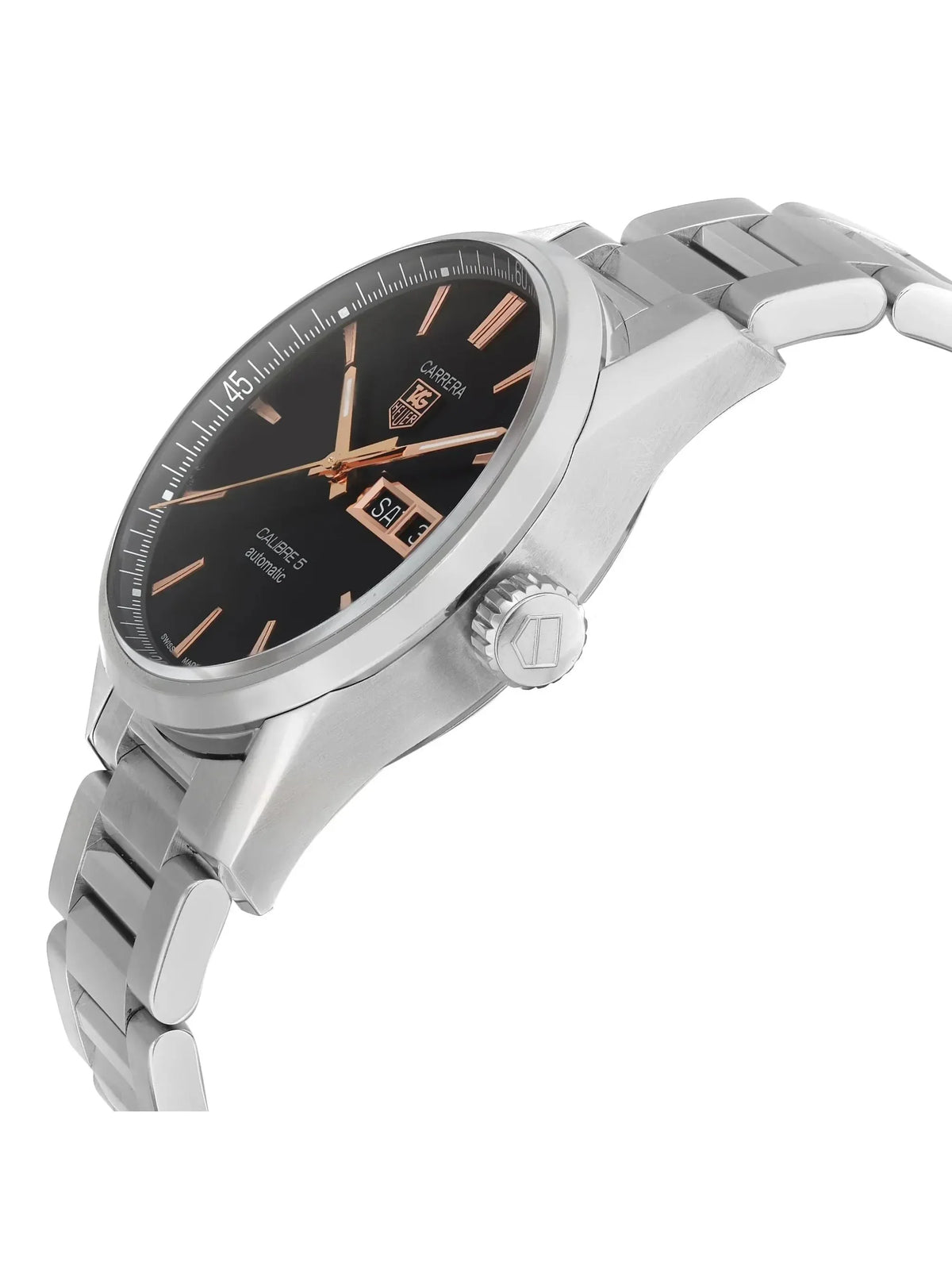 Steel (Good) 41mm Day-Date Carrera Pre-owned WAR201C.BA0723 TAG Heuer Watch
