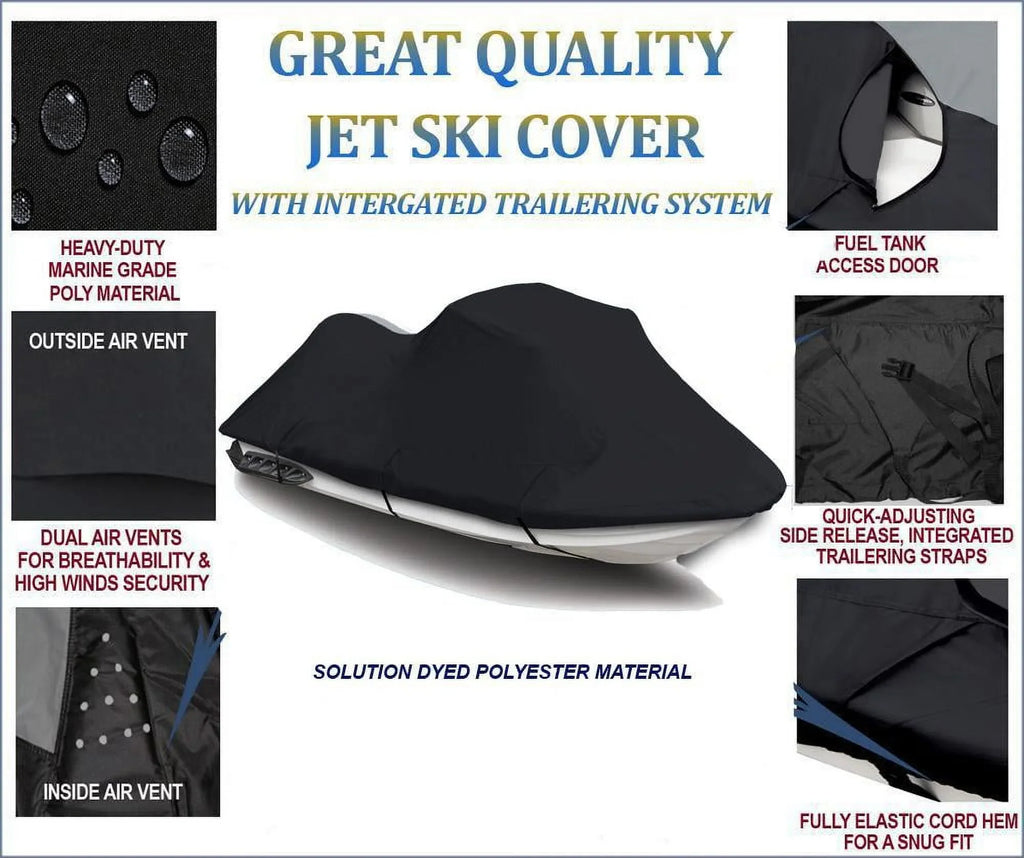 2007 for SE 600D Doo Bombardier 2009 BLACK Sea PWC 155 SKI Compatible Sea-Doo 2010 Cover JET GTI 2008