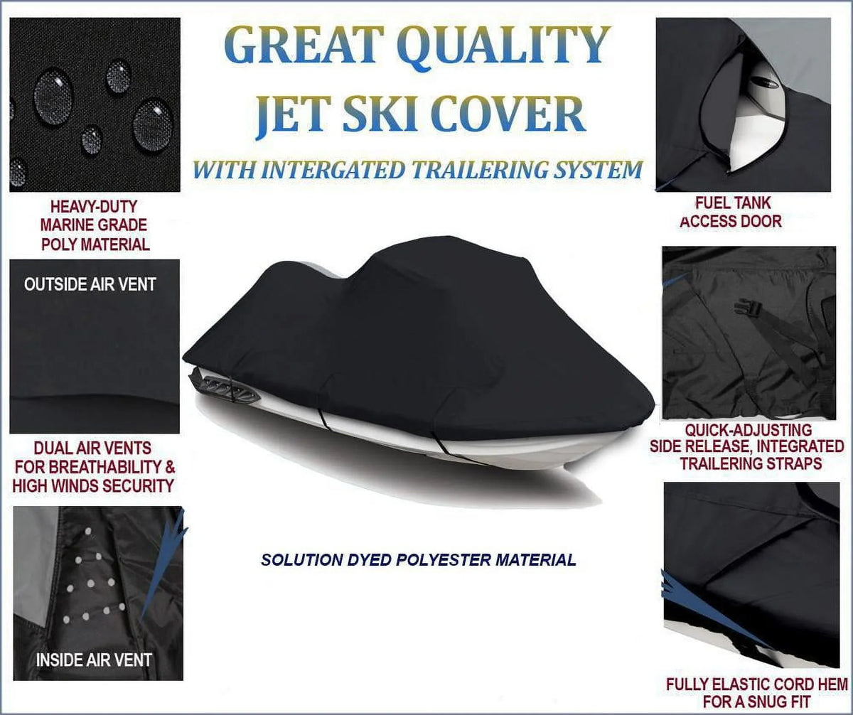 2007 for SE 600D Doo Bombardier 2009 BLACK Sea PWC 155 SKI Compatible Sea-Doo 2010 Cover JET GTI 2008