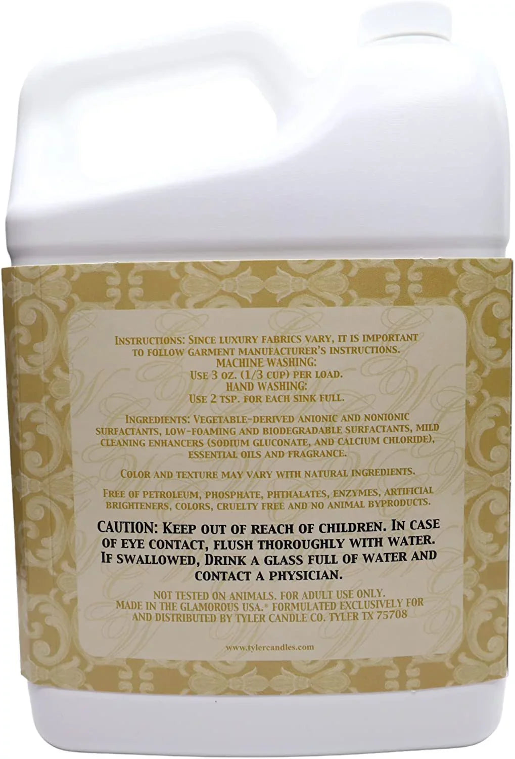 Liquid Container Wash Candle Glamorous - Clothing for Laundry Liquid Detergent and Fine Laundry Tyler Company - Designed 3.78L Hand Detergent Diva 1Gal Machine - Washable