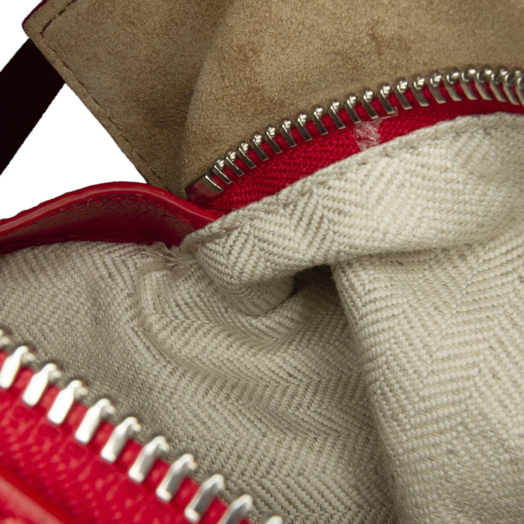 Satchel Red Puzzle LOEWE Mushroom Leather (Good) Unisex Edge Pre-Owned Authenticated Calf Small