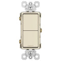 Switch, Light Quantity & Almond Legrand Seymour 2 - Pass Radiant Single-Pole RCD11LACC6 6 15A,