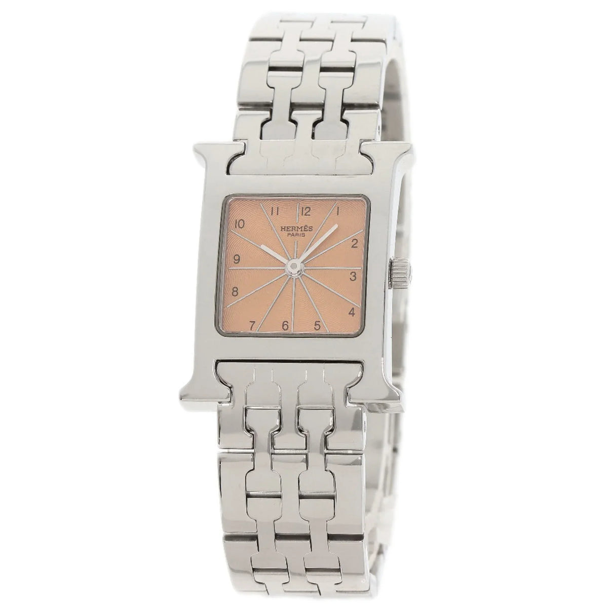 Hermes Watch HH1.210 Pre-Owned Wristwatch HERMES Steel/SS Stainless (Good) Ladies H