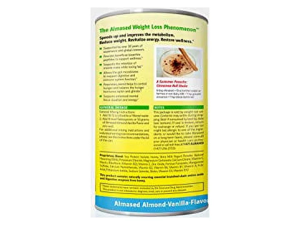 – Flavor, – Replacement Meal shakes oz Loss Powder non-GMO Almased Vanilla 17.6 Gluten-Free, Weight