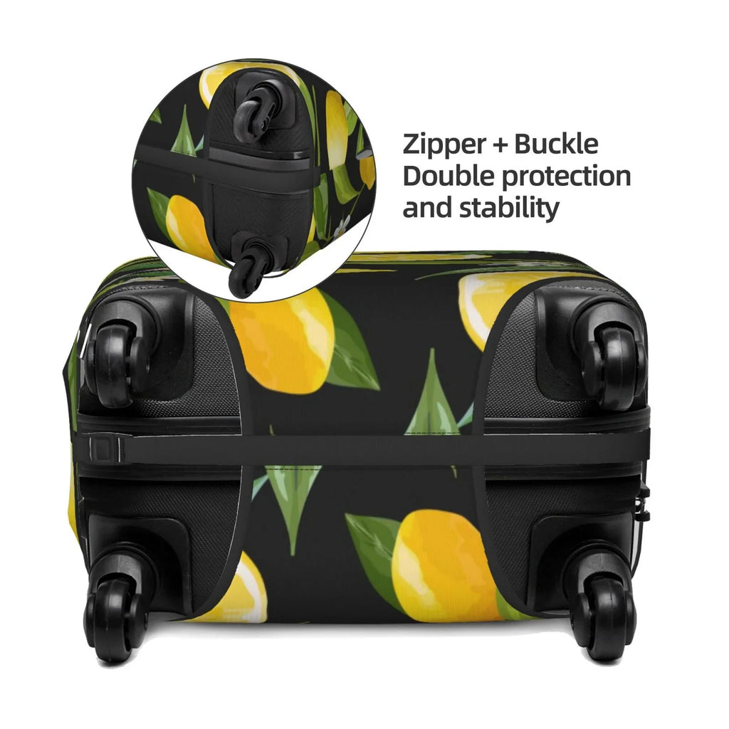 Washable For Protector Adobk Luggage Leaves Travel Fruits Men, Cover, For Suitcase Stretch Women Flowers Covers And Lemon Luggage Suitcase Cover, Suitcase Accessories-Small
