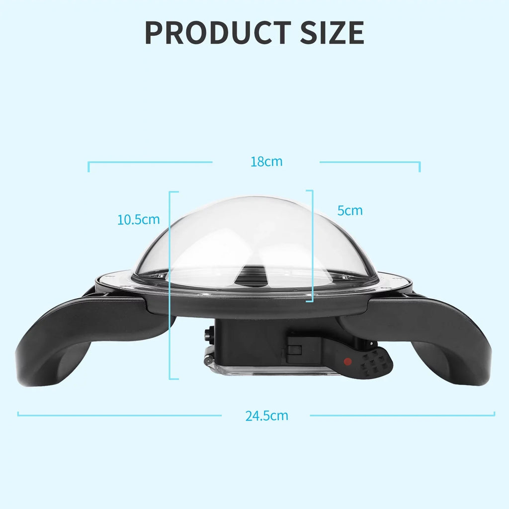 Waterproof, 45m 180° Angle and Case Black Dual Port Waterproof XTGP559, Dome Wide 10SHOOT for Handle, 9