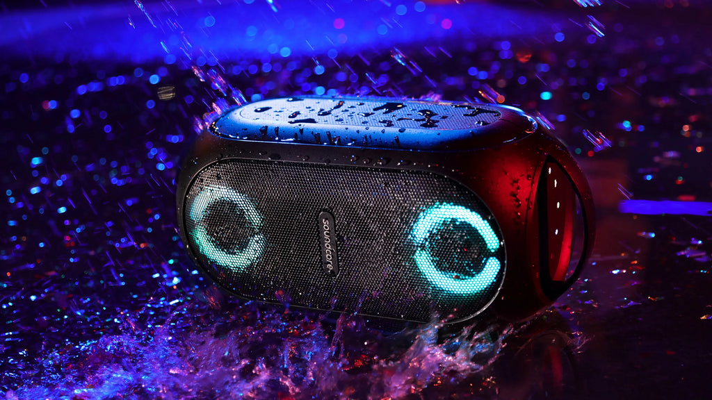 PartyCast 18-Hour | A3390Z12 80W Soundcore Waterproof Anker- | IPX7 | | Rave Portable by Speaker Playtime Black |
