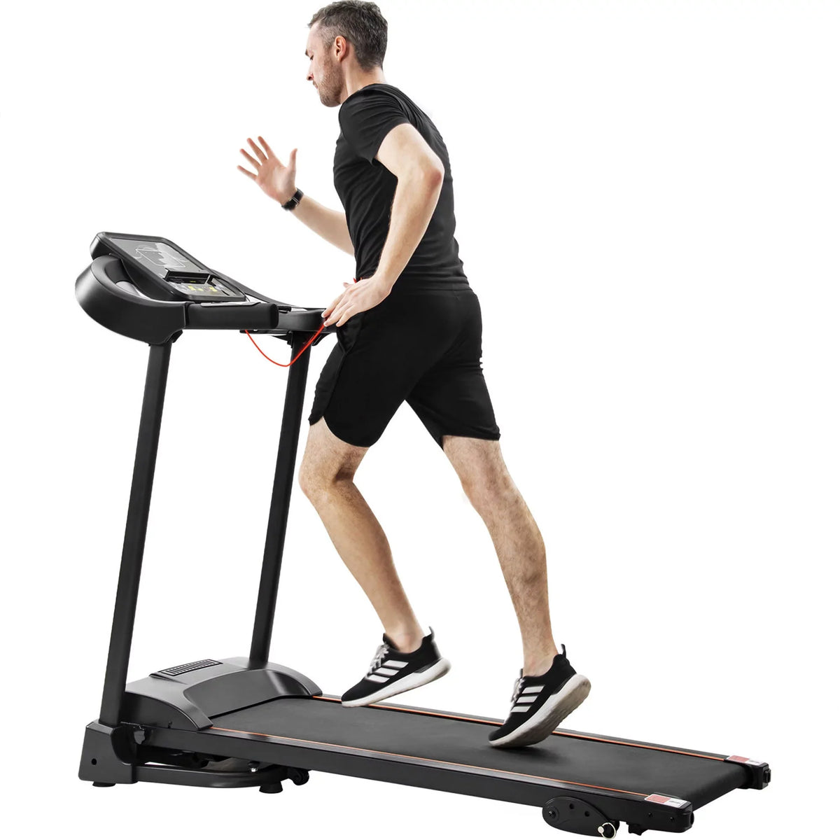 A Running Jogging Treadmill Folding Machine Packed Motorized and Easy Compact