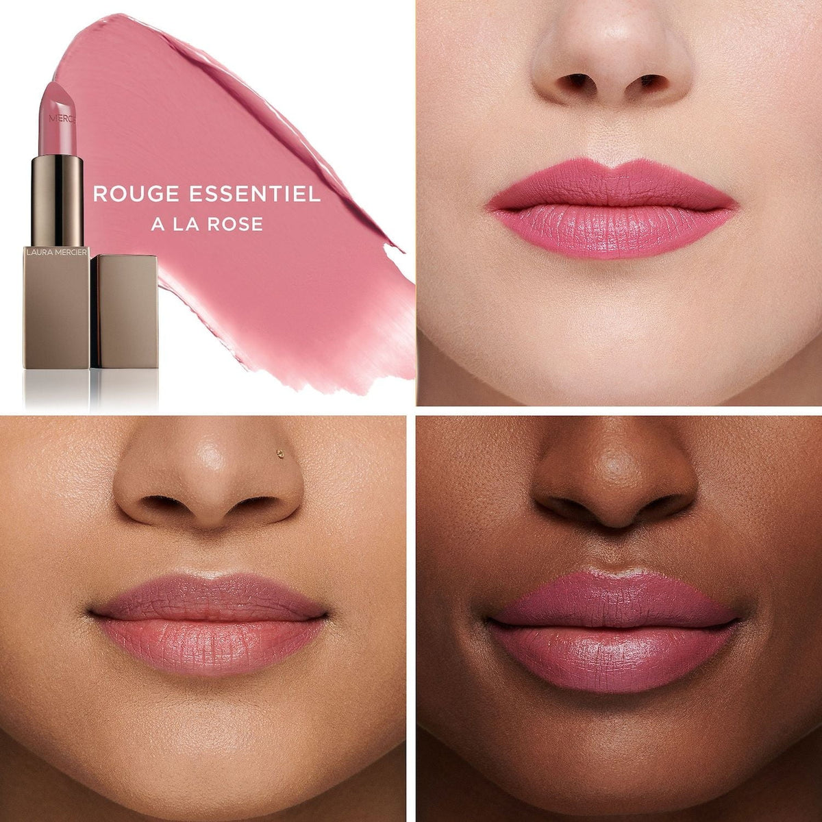 Rouge Silky Laura light Lipstick Rose - pink Cream - Mercier dirty Essentiel La A