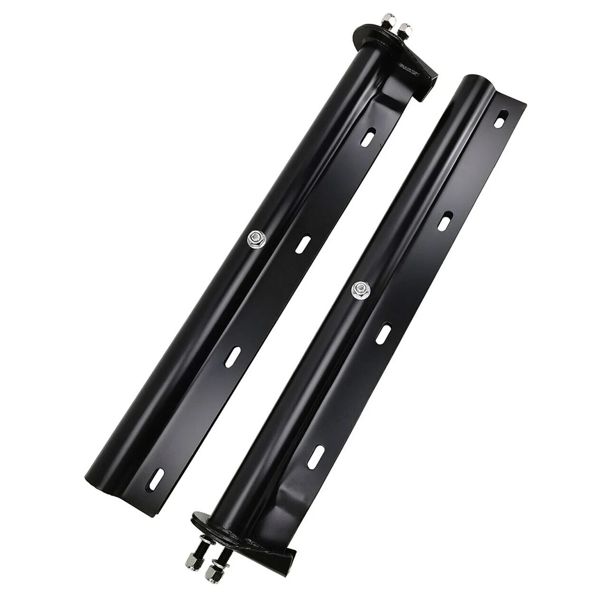 Spring Set Mudflap Bracket Length Hanger Flap Black Spacing Loaded Bolt for Trucks Holder 30" Mud 1-1/8" Semi Straight POWERWORKS