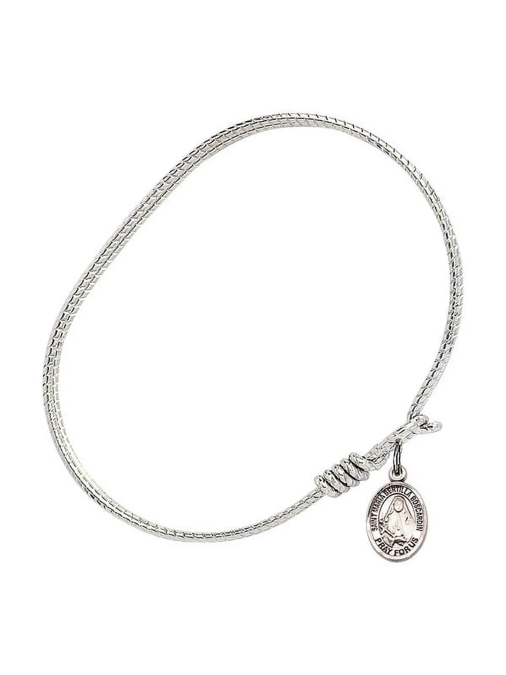 Bracelet Boscardin w/ in Maria Sterling 6 Oval Hook St. Eye 1/4 Bertilla Bangle inch Silver