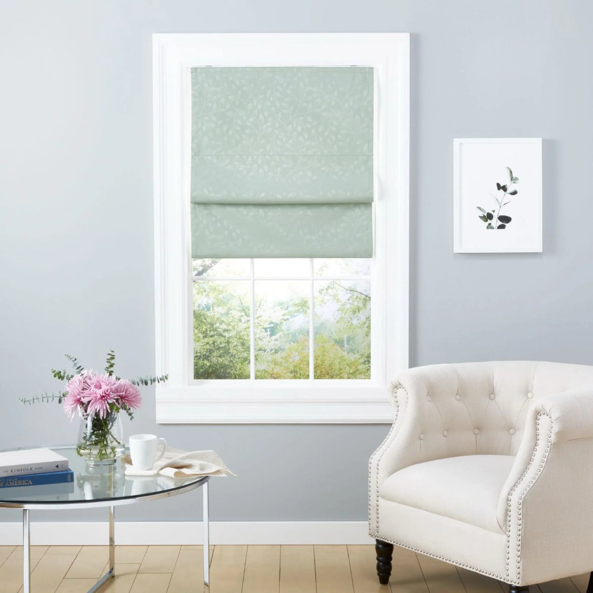 Bolan Botanical Shade, Home 64", Exclusive Blackout Total Sage Roman 23"x