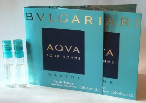 in oz. the Partially Picture). 0.05 filled Homme Eau - de (2x) 1.5ml Marine Pour by Sampler by Bvlgari manufacturer Vial Spray. New AQVA Cards. Bvlgari (See Toilette