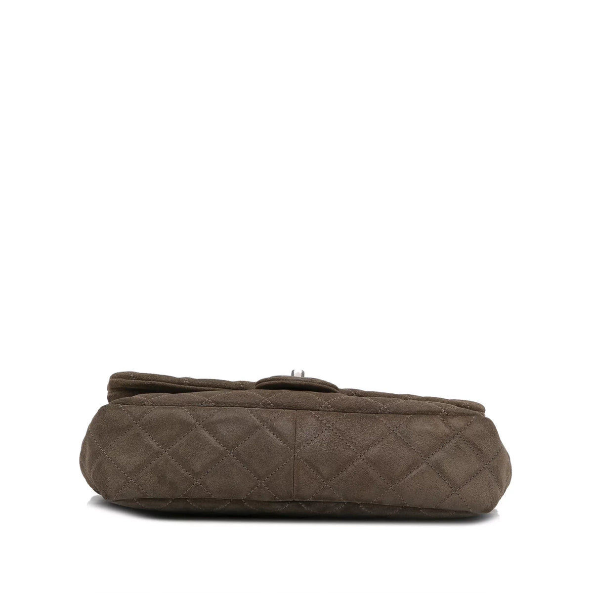 Authenticated Classic Suede Unisex Small Double Leather Pre-Owned Shoulder Flap Bag Chanel Brown