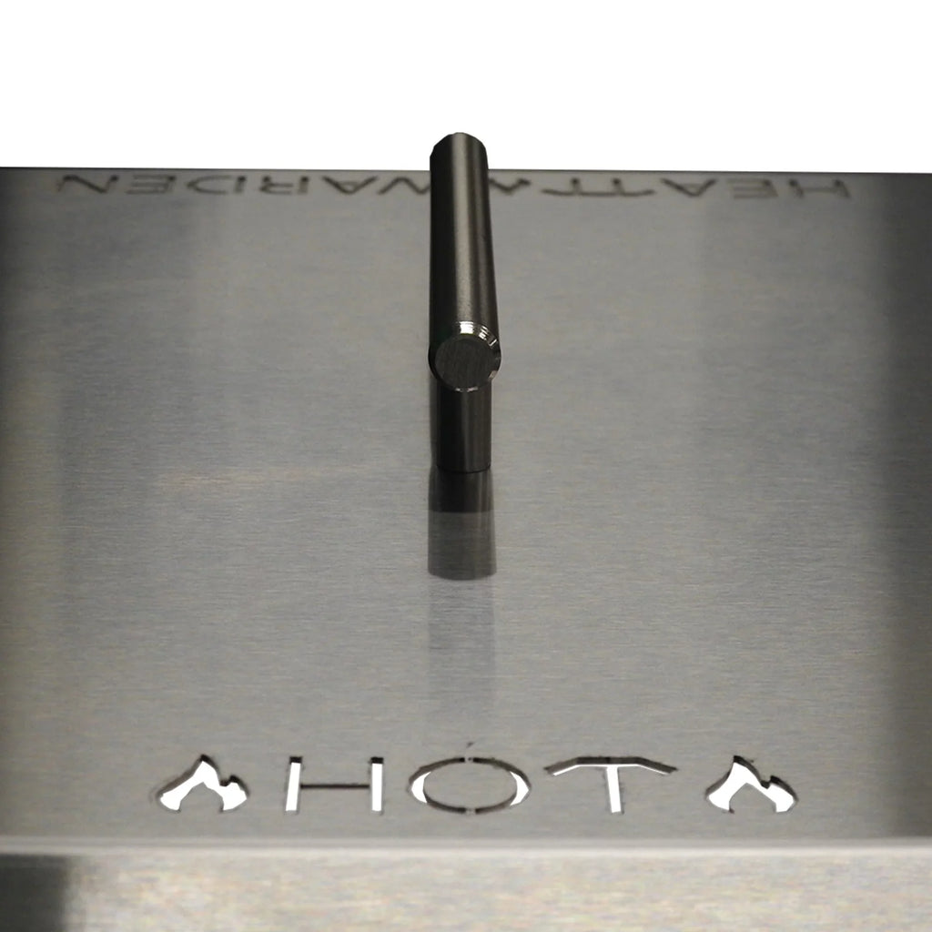 Heat Warden Steel Rectangle Deflector Fire in Stainless Pit Heat