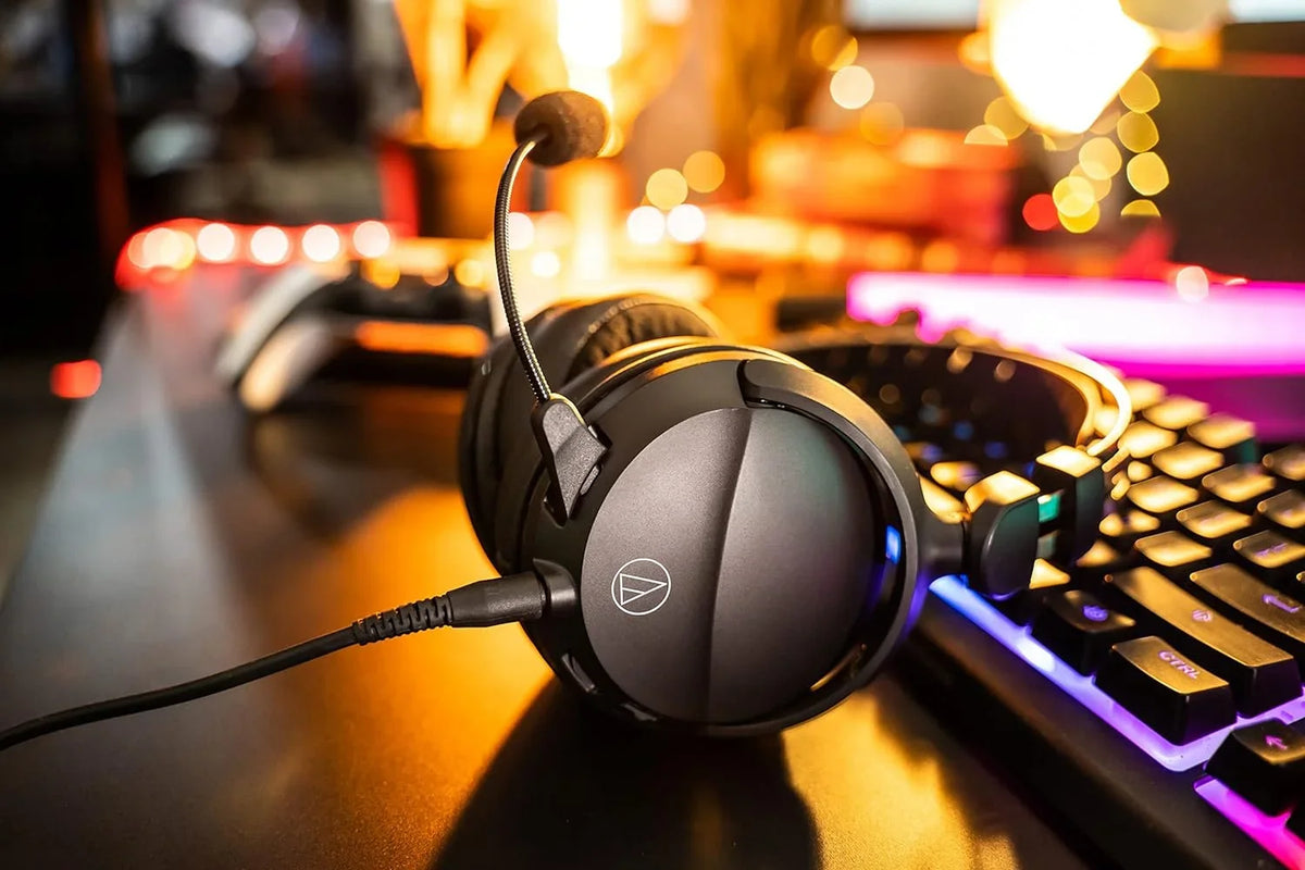 Year by Black/Blue 1 Coverage Gaming with Headset Wired Epic Closed-Back Additional an ATH-GL3BK (2022) - Protect Audio Technica