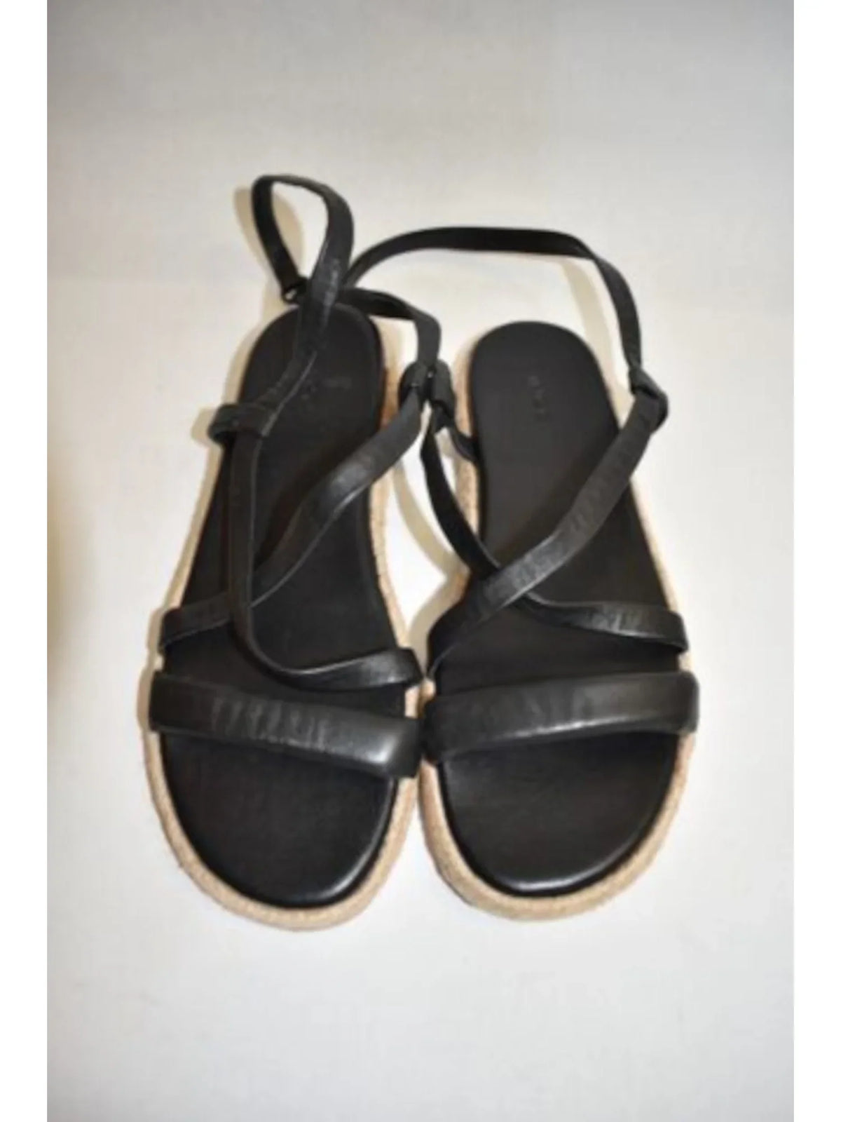 Black Espadrille 9 Shoes M Toe Round Adjustable Ankle VINCE. Smith Strap Womens Strappy