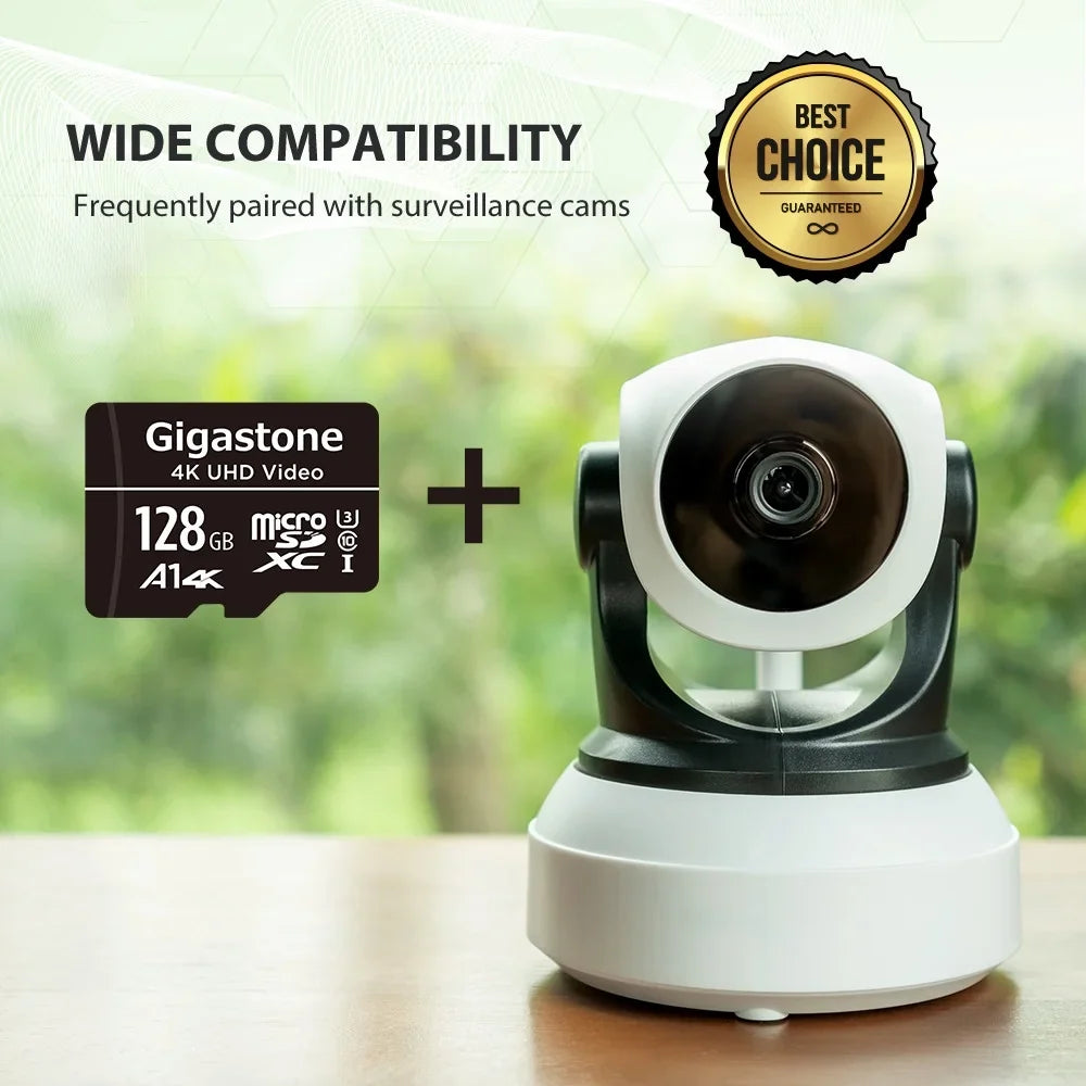 4K Security Pack Camera Dash Gigastone 128GB Cam 10, Cams, Professional, Card, SDXC Class Micro Action UHD Drone 5 Video, Surveillance (5x128GB) A1