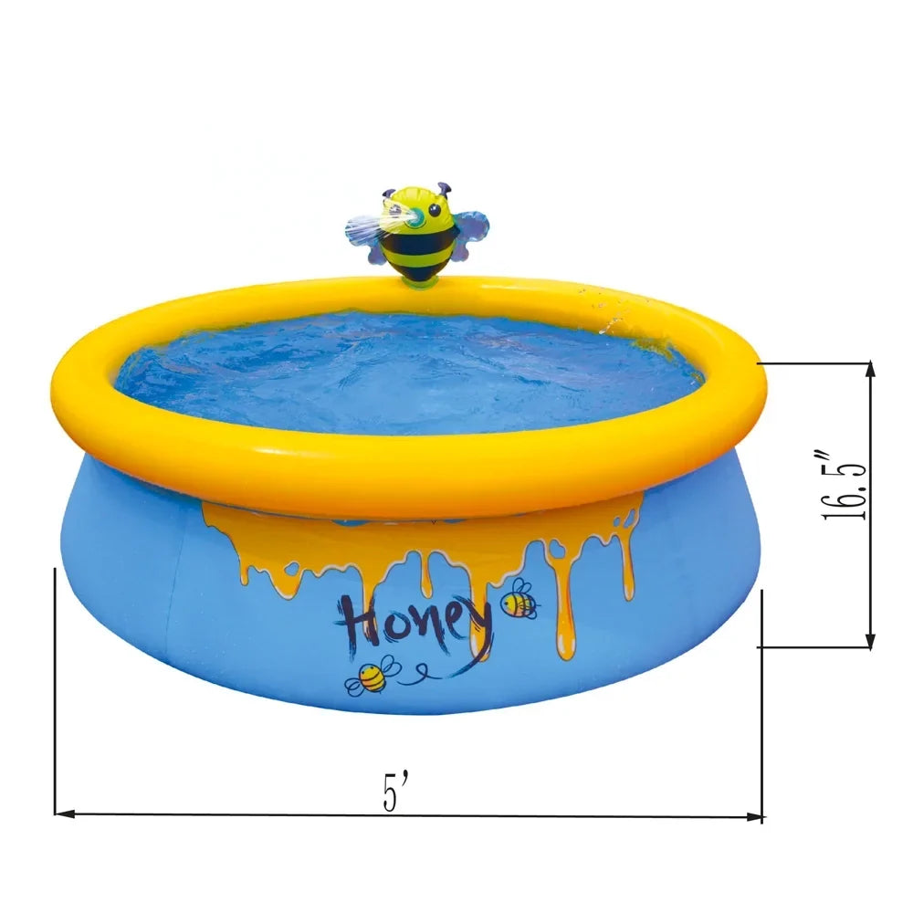 Pack) Foot Outdoor Bee (2 Kids Spray Inflatable JLeisure Swimming 5 Pool