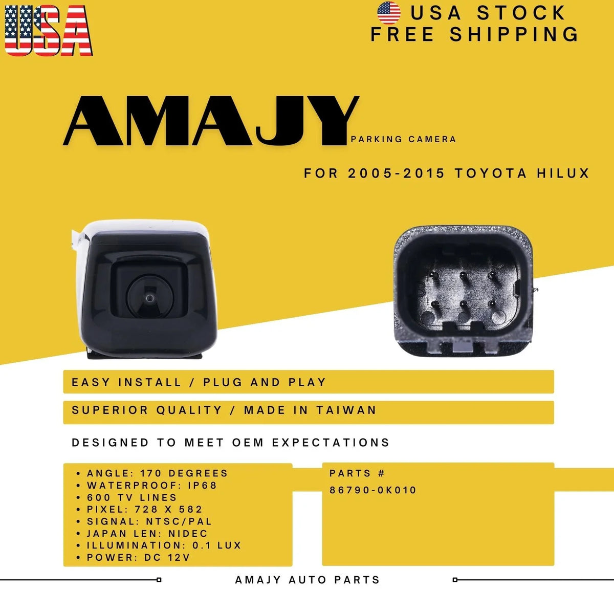 86790-0K010 Backup Replaces HILUX 05-15 for Toyota Camera