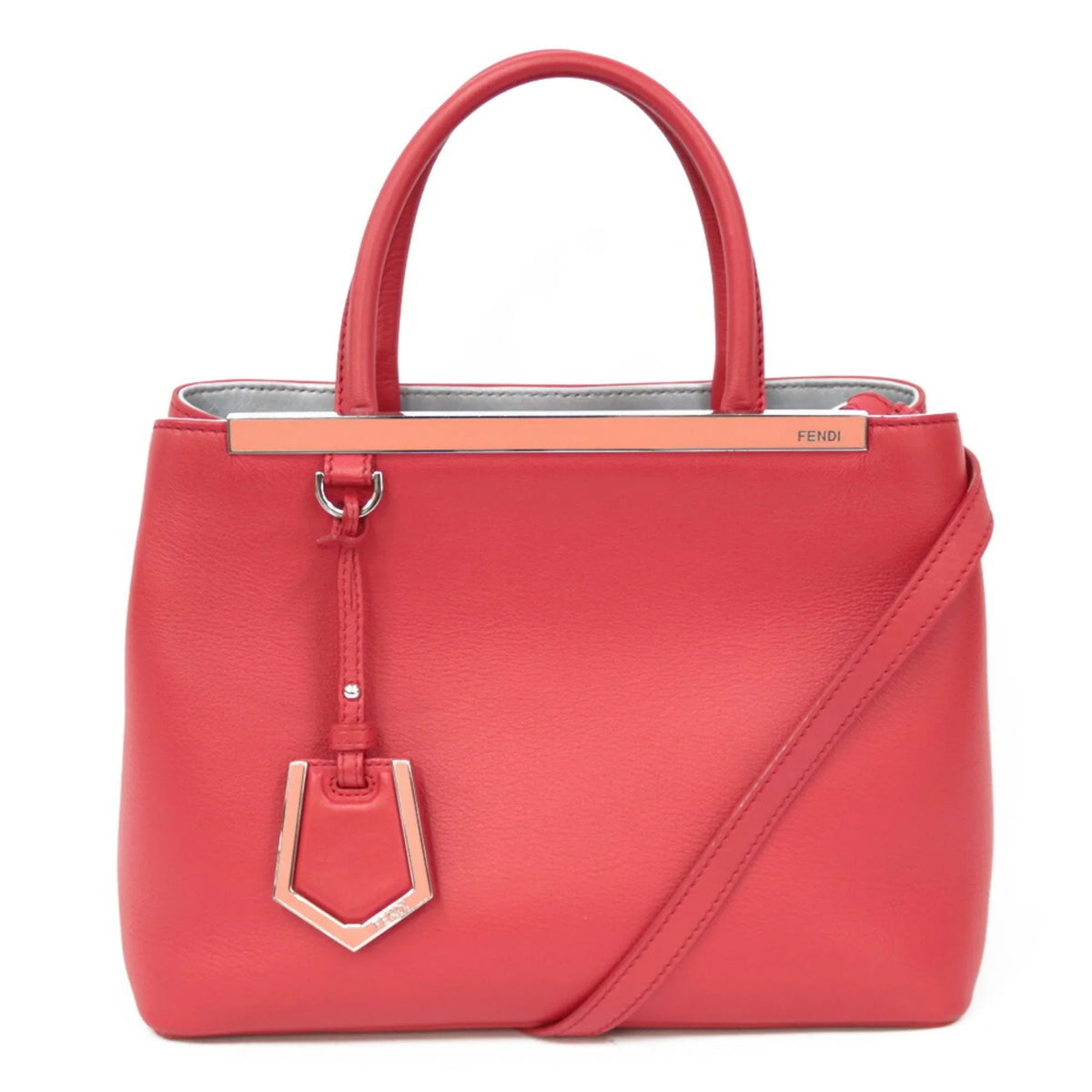 Shoulder Bag Ladies Red FENDI Handbag Toujour (Fair) Pre-Owned