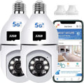 Local Outdoor Pack Camera, and Home WiFi Access, Degree 360 2 Motion SD & Cloud Storage Card (Two), PTZ2.4GHz Camera, Indoor Bulb Camera Detection and 5G Security Alarm, Wireless 32GB APP Light +