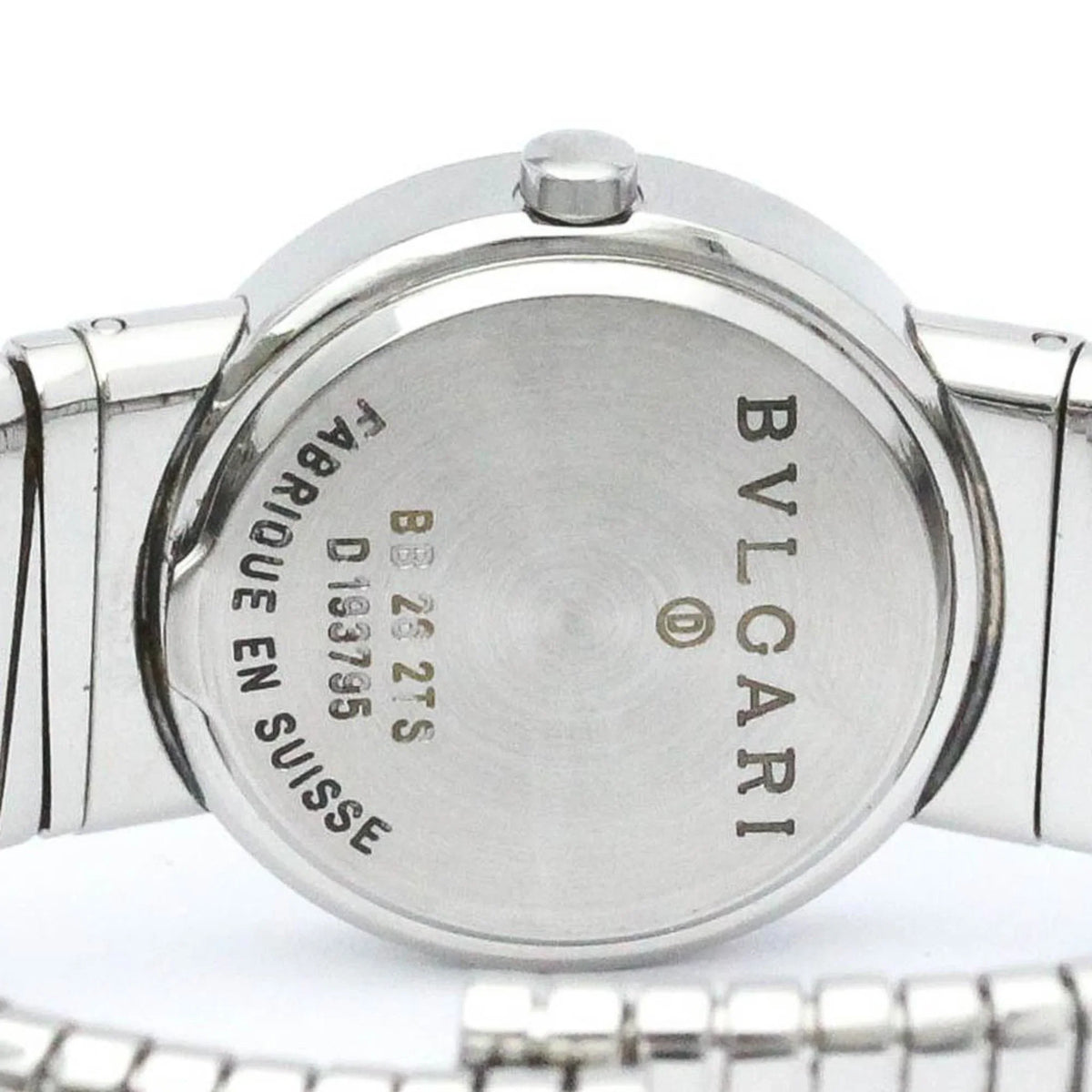 Pre-Owned Steel Stainless Tubogas Ladies Polished Quartz (Good) BVLGARI Watch BF563995 2TS BB26