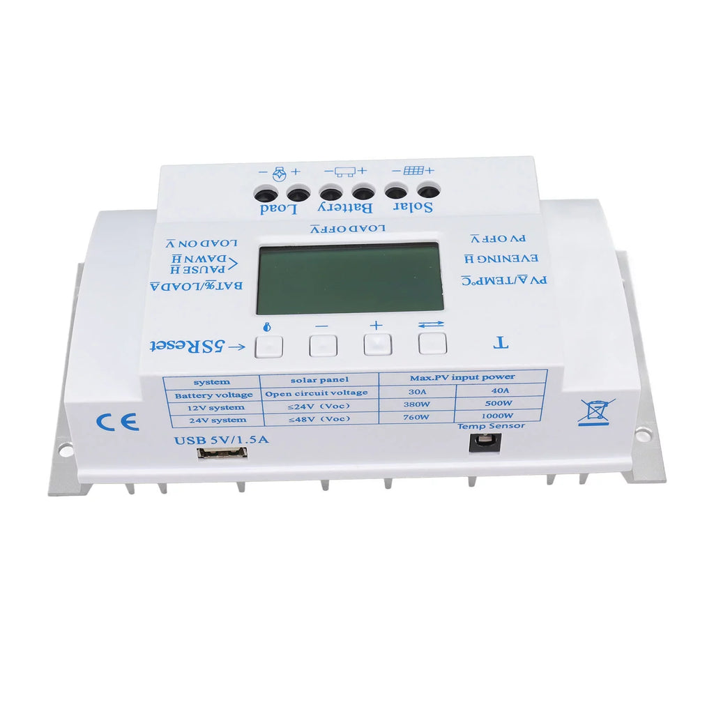 Controller Smart 24V T40A 12V Solar MPPT Controller Goldmeet Display Solar Charge with Screen