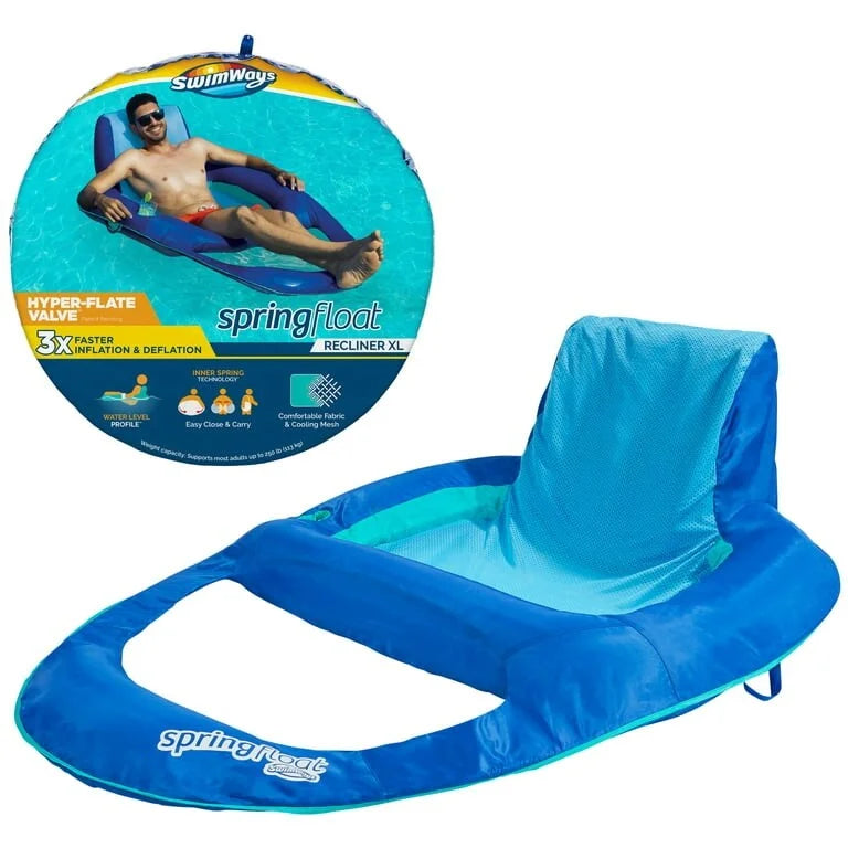 Float for Adults Recliner Pool Lounge Chair Backrest, Inflatable Float with Pool