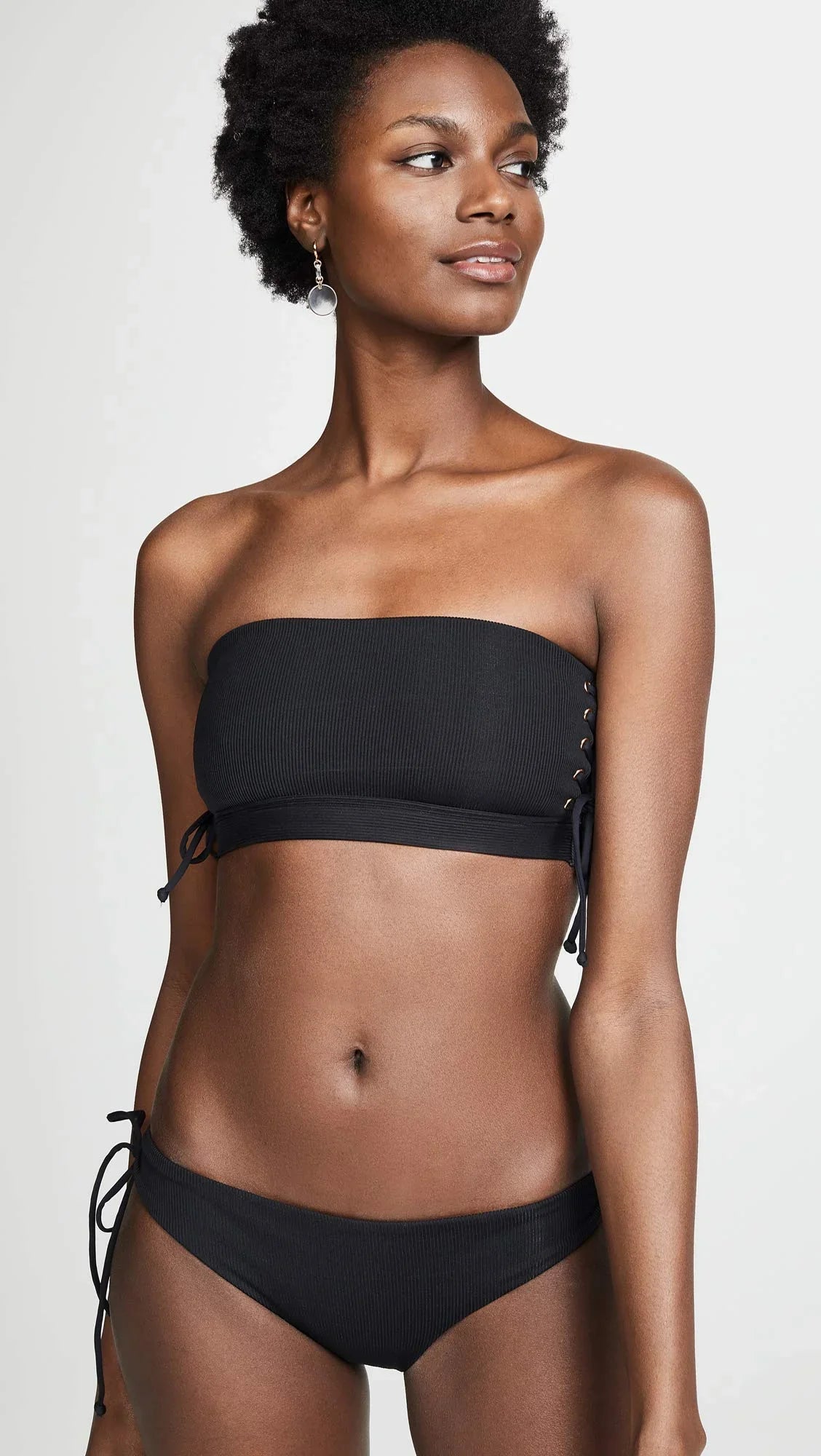 Bikini X-Small Women's Top Black LSpace Swimwear Crystal Size